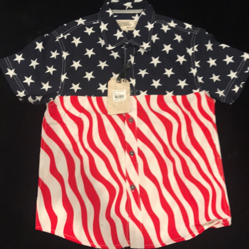 Brand new Free planet button down shirt
